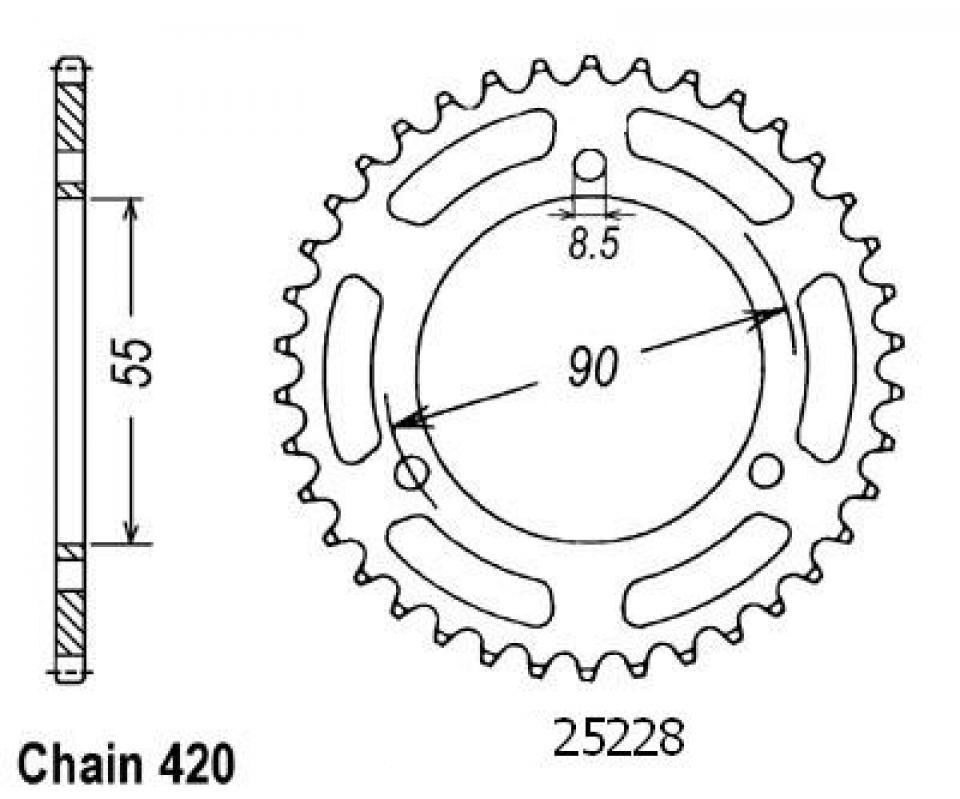 Couronne de transmission Sifam pour Moto Rieju 50 Naked 2004 à 2005 47 dents Neuf
