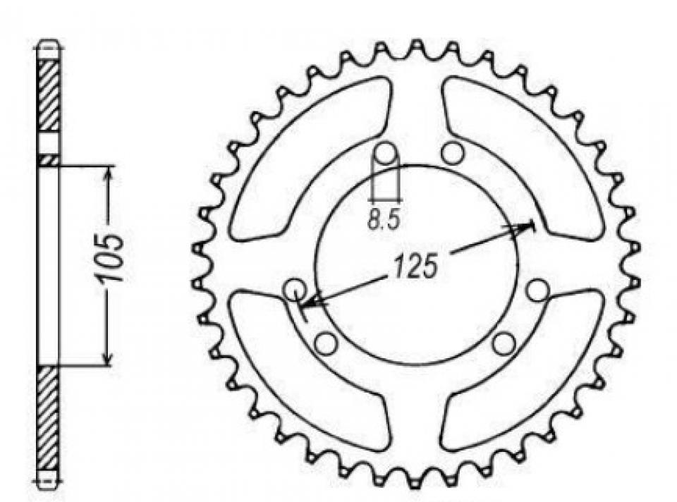 Couronne de transmission Sifam pour Auto Derbi 50 Senda R Après 2000 50 dents Neuf