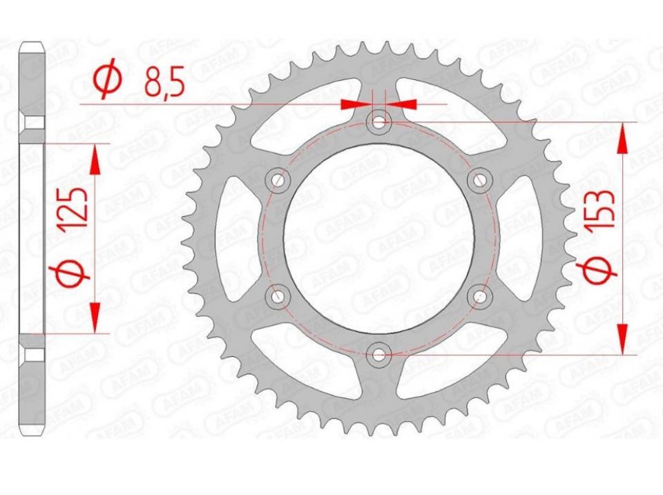Couronne de transmission Afam pour moto Honda 500 CR 1988-2000 10212-51 Neuf