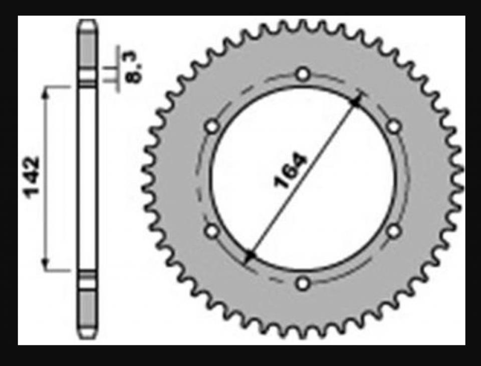 Couronne de transmission de 52 dents pour moto Hyosung 125 Comet 52-428 Destockage