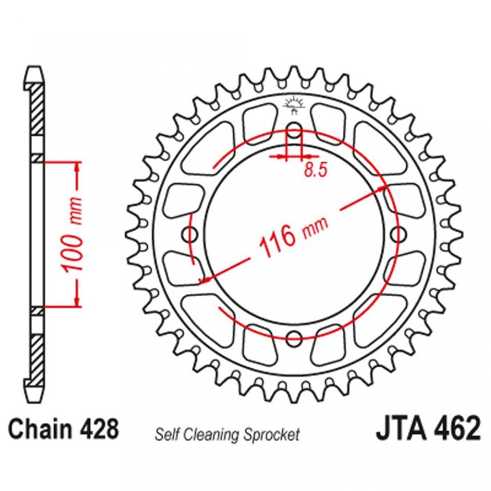 Couronne de transmission Sifam pour Moto Kawasaki 80 Kx Grandes Roues 1989 à 1997 Neuf