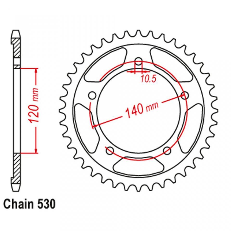 Couronne de transmission JT Sprockets pour moto Suzuki 1200 Bandit 2006-2006 JTR1800.45 / 45dts P530 Al 120 Neuf
