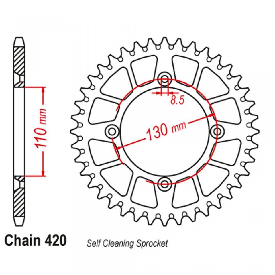 Couronne de transmission JT Sprockets pour moto Honda 85 CR 2003-2007 JTA215.56 / 56 dts P420 Al 110 Neuf