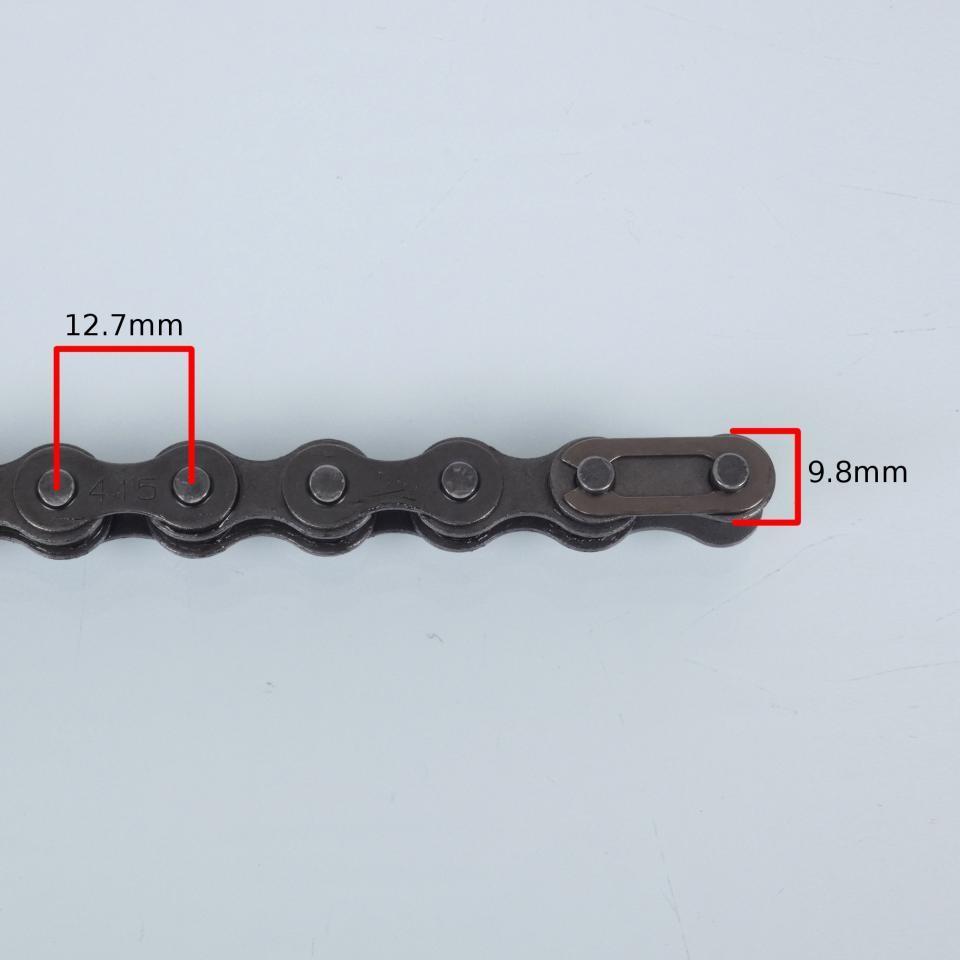 Chaîne de transmission KMC pour Mobylette Peugeot 50 103 Vogue 2004 à 2018 Pas 415 106 maillons Neuf