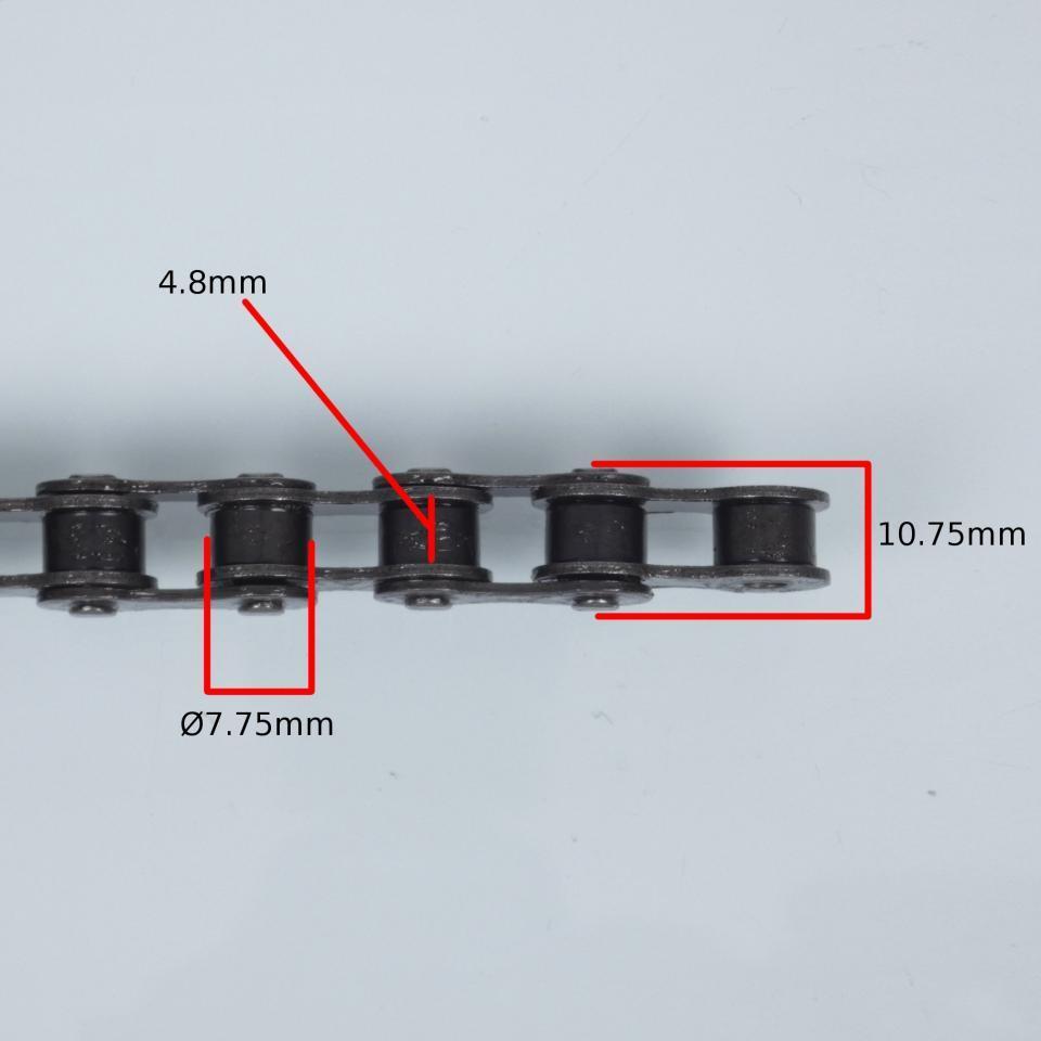 Chaîne de transmission KMC pour Mobylette Peugeot 50 103 Vogue 2004 à 2018 Pas 415 106 maillons Neuf