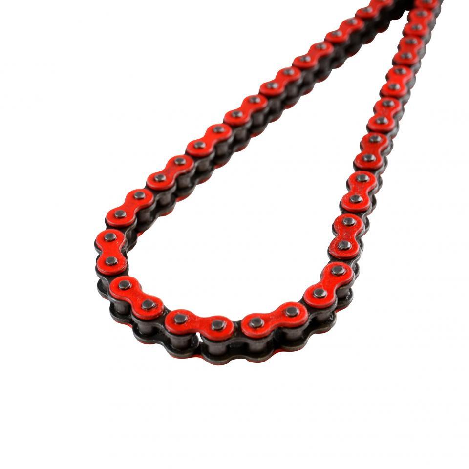 Chaîne de transmission rouge KMC Pas 415 pour mobylette MBK 50 51V 120 maillons
