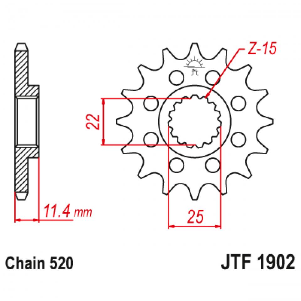 Pignon de sortie de boite JT Sprockets pour Auto Neuf