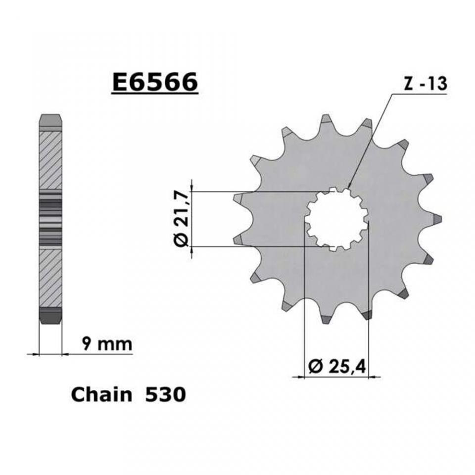 Pignon sortie boite FE pour moto Kawasaki 600 Zzr Zx 1990 à 1992 15 dt P530 Neuf