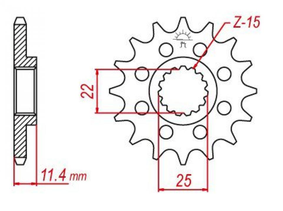 Pignon de sortie de boite Esjot pour Moto KTM 620 SC 1997 à 2001 16 dents pas 520 Neuf