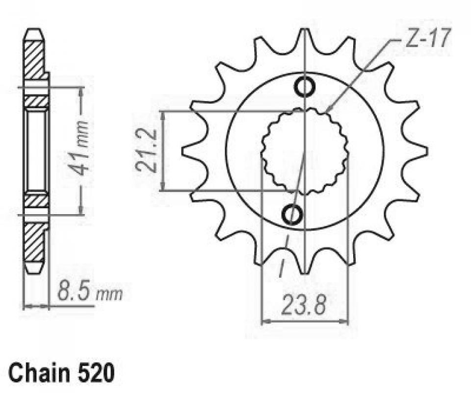 Pignon de sortie de boite Esjot pour Moto Swm 440 Grand Turismo 2016 à 2018 Neuf