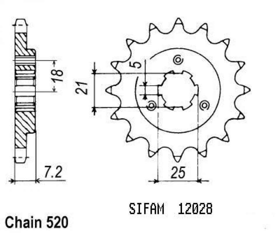 Pignon de sortie de boite pour Suzuki DR S