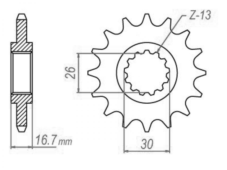 Pignon de sortie de boite Esjot pour Moto Honda 1000 CBR RR R 2020 à 2023 16 dents pas 525 Neuf