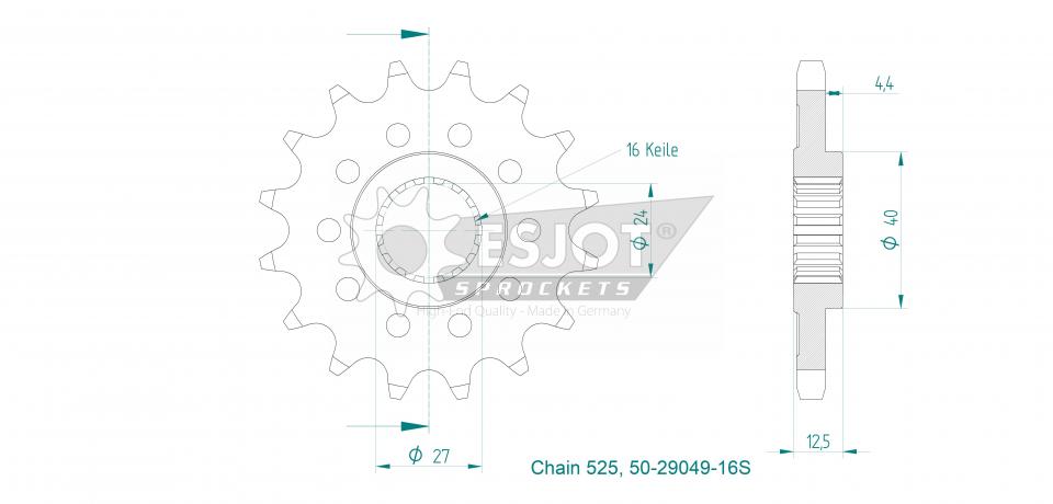 Pignon de sortie de boite Esjot pour Auto Neuf