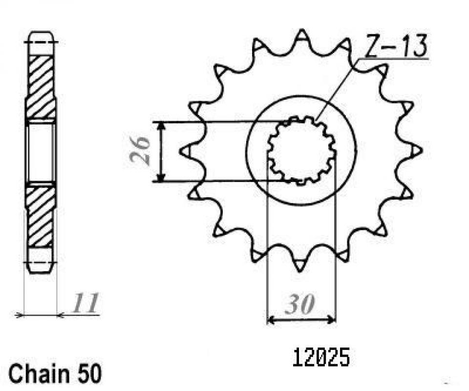 Pignon de sortie de boite Esjot pour Moto Yamaha 1300 Xjr C 2015 à 2017 17 dents pas 530 Neuf