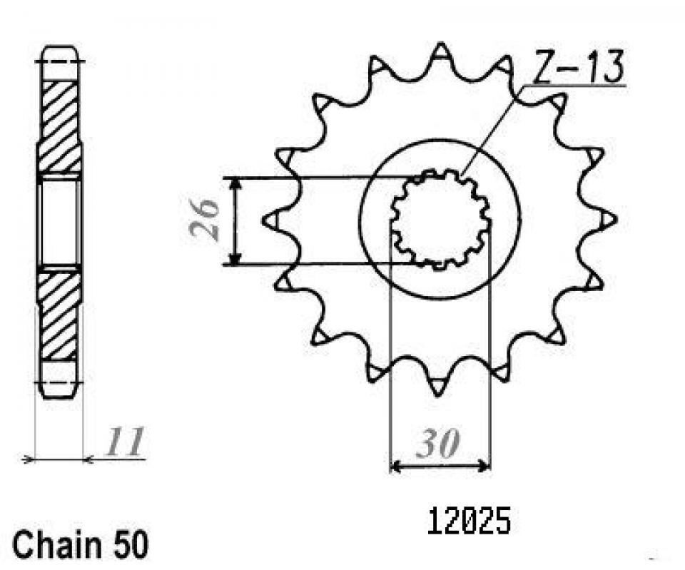 Pignon de sortie de boite Esjot pour Moto Yamaha 1300 XJR 2002 à 2006 18 dents pas 530 Neuf