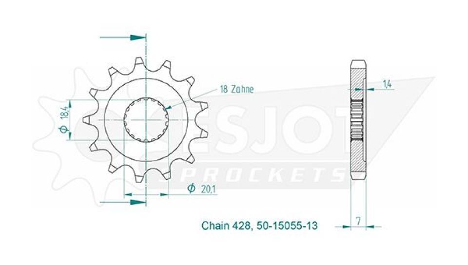 Pignon de sortie de boite pour Generic Worx