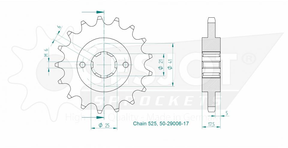 Pignon de sortie de boite Esjot pour Auto Neuf