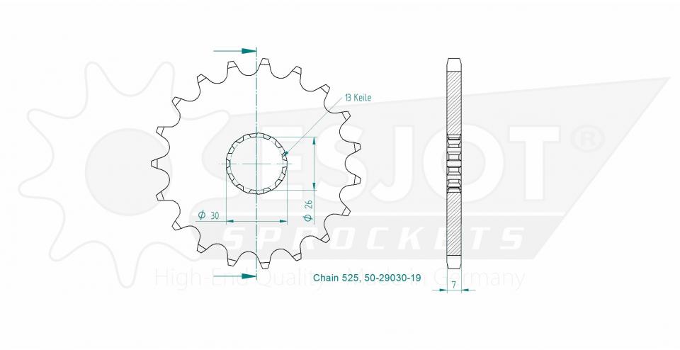 Pignon de sortie de boite Esjot pour Auto Neuf