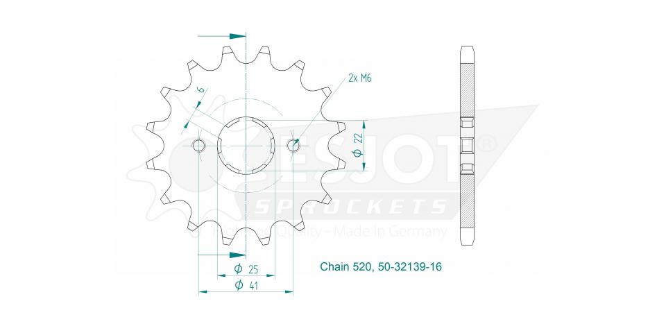 Pignon de sortie de boite Esjot pour Auto Neuf