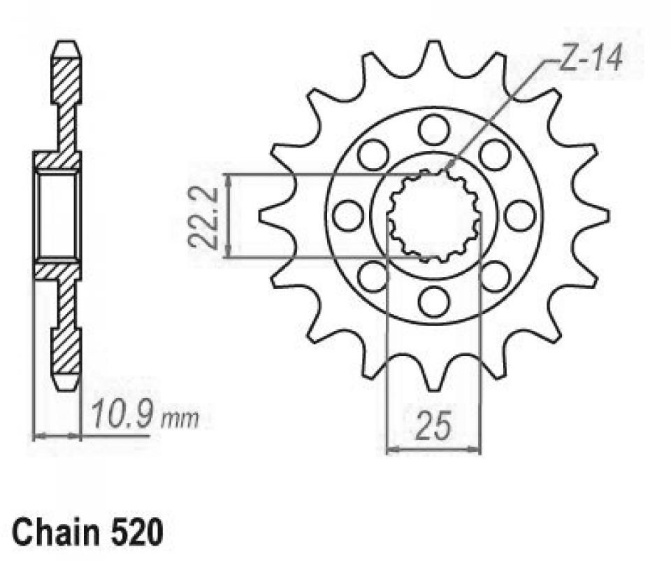 Pignon de sortie de boite Esjot pour Auto Neuf