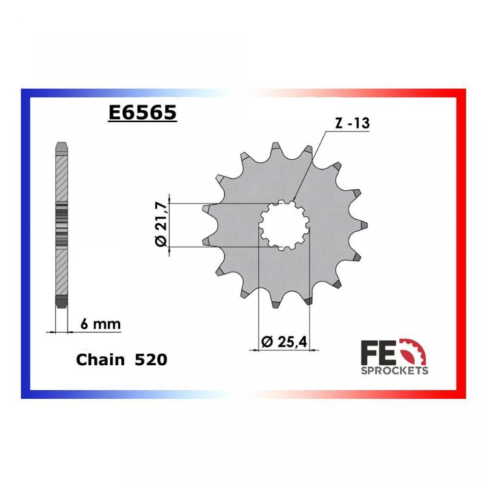 Pignon sortie boîte FE pour moto Kawasaki 250 KX 1999 à 2001 14 dents P520 Neuf