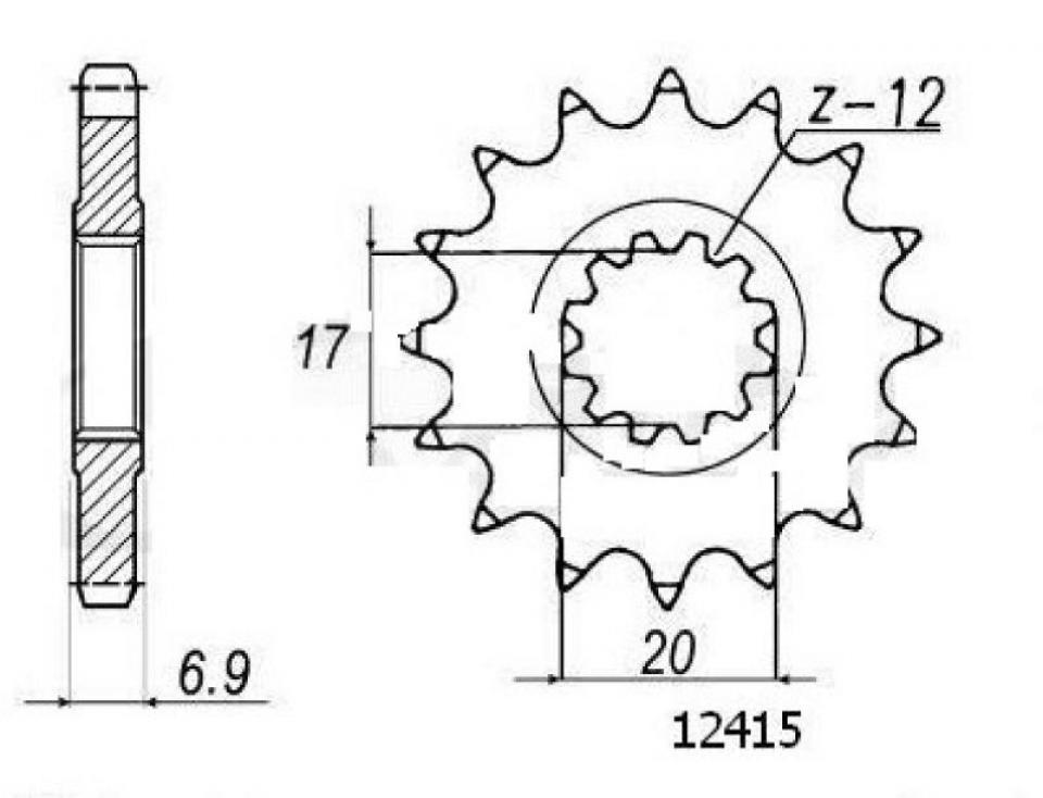 Pignon de sortie de boite Sifam pour Moto Sherco 50 SM 2002 à 2013 13 dents pas 428 Neuf