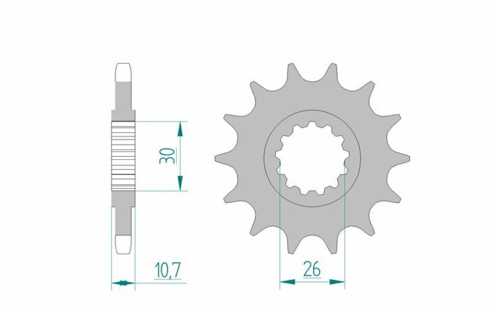 Pignon de sortie de boite 16 dents 525 Afam pour moto Yamaha 1000 MT-10 21607-16
