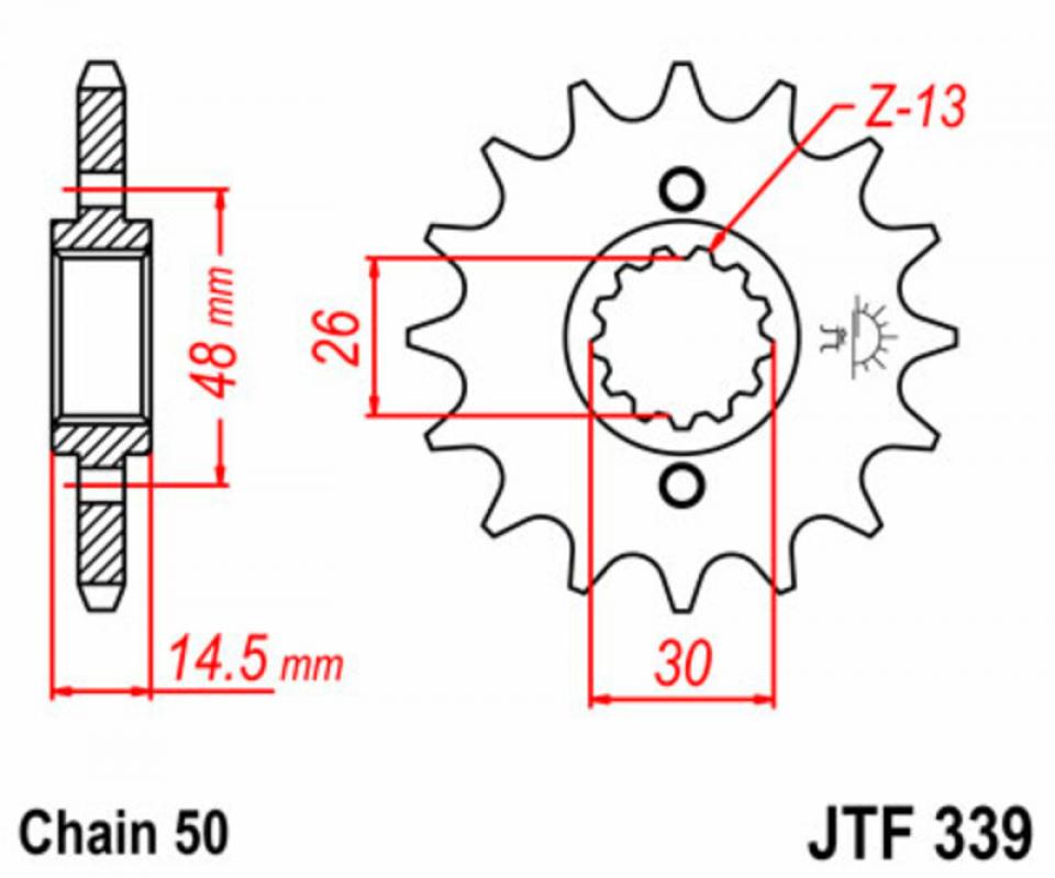 Pignon sortie boite JT Sprockets pour moto Honda 1000 Big One JTF339.17 17dts