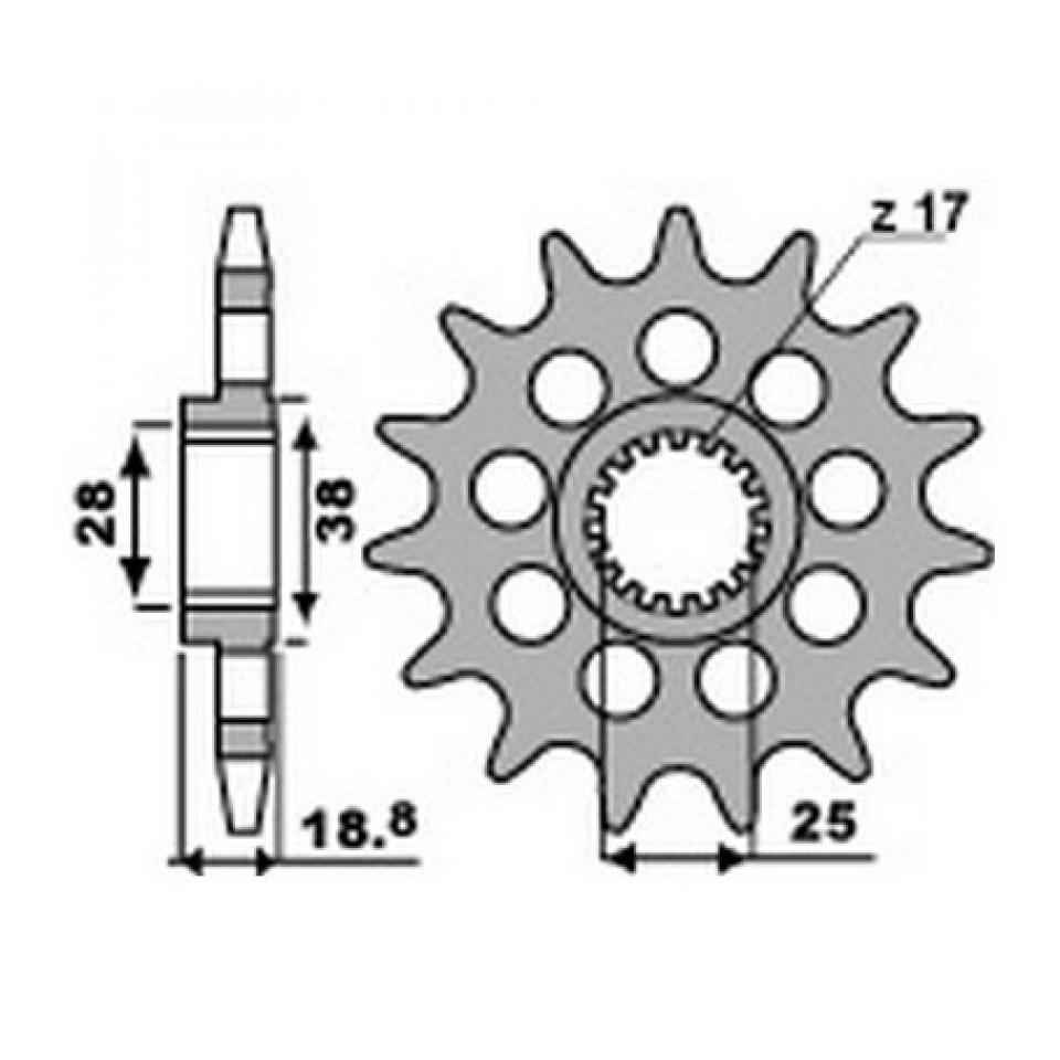 Pignon sortie boite PBR pour moto Aprilia 1000 RST Futura 2078 16 18NC 16dts