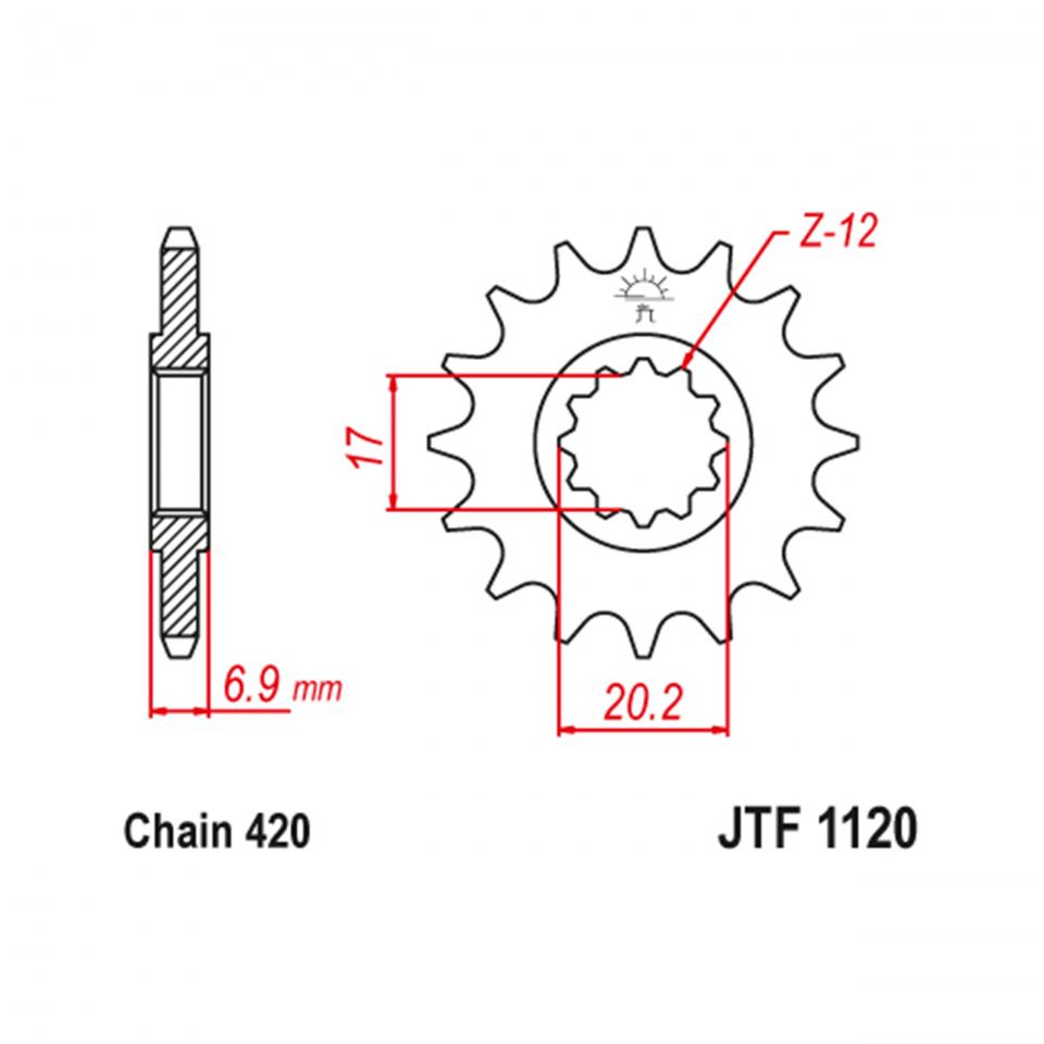 Pignon de sortie de boite JT Sprockets pour Auto Neuf