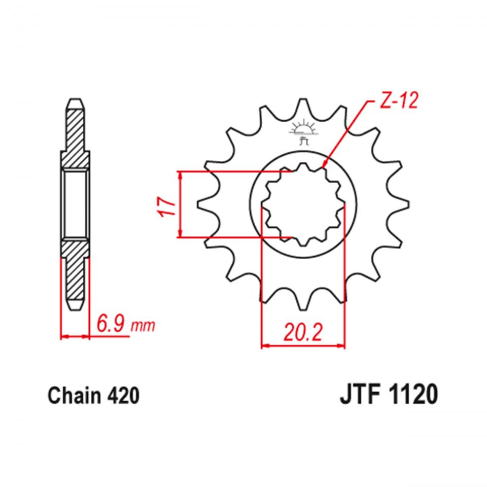 Pignon de sortie de boite JT Sprockets pour Auto Neuf