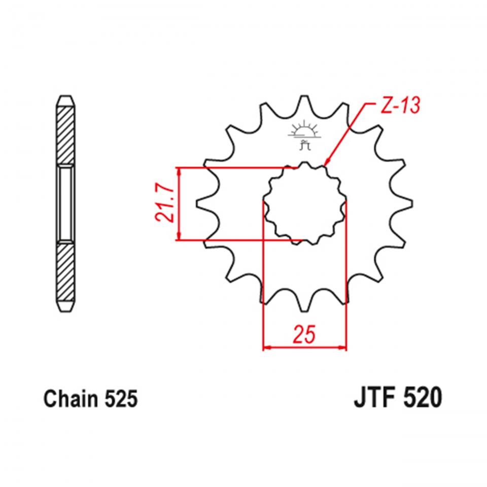 Pignon de sortie de boite JT Sprockets pour Auto Neuf