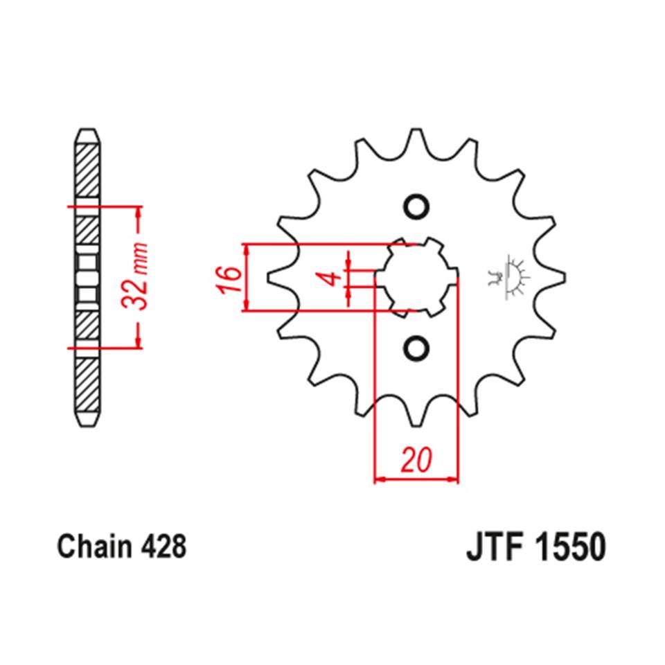 Pignon de sortie de boite JT Sprockets pour Auto Neuf