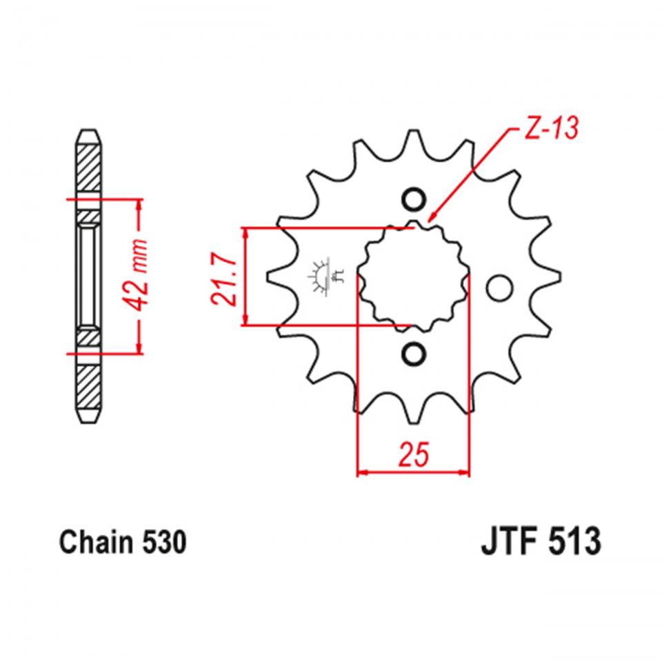 Pignon de sortie de boite JT Sprockets pour Auto Neuf