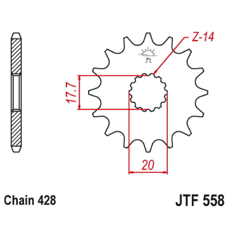 Pignon de sortie de boite JT Sprockets pour Auto Neuf
