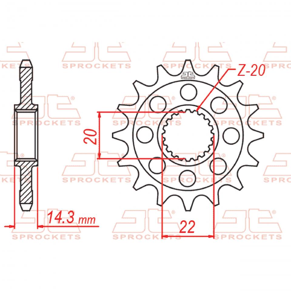 Pignon de sortie de boite JT Sprockets pour Auto Neuf