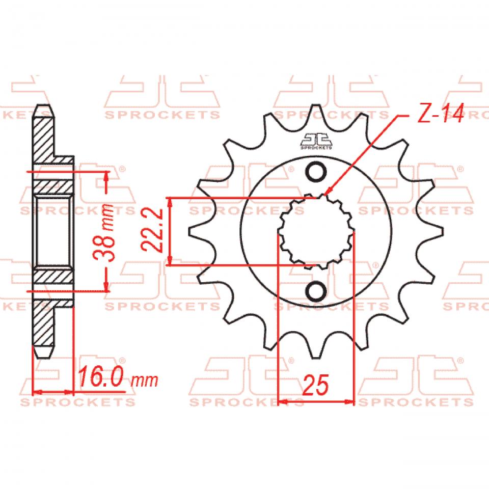 Pignon de sortie de boite JT Sprockets pour Auto Neuf
