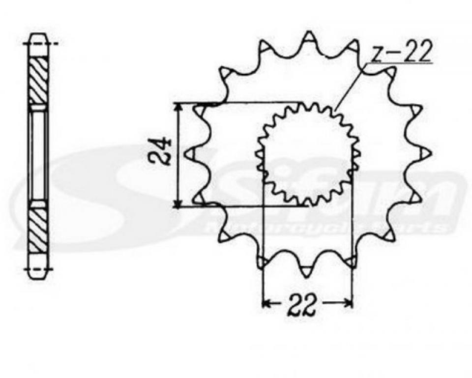 Pignon de sortie de boite Sifam pour Moto Aprilia 125 Classic 1995 à 2003 Neuf