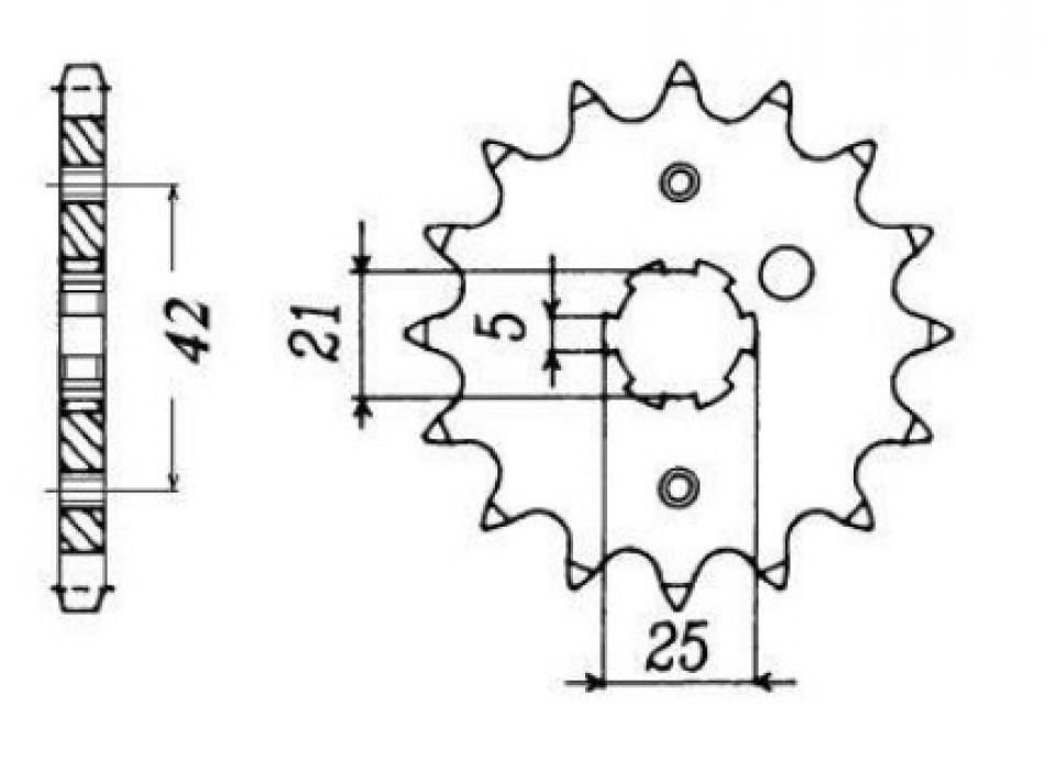 Pignon de sortie de boite Sifam pour Moto Yamaha 250 IT 1981 à 1984 13 dents pas 520 type 569 Neuf