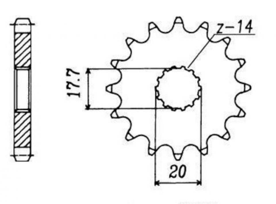 Pignon de sortie de boite Sifam pour Moto Yamaha 200 DTR 1988 à 1996 13 dents pas 520 Neuf