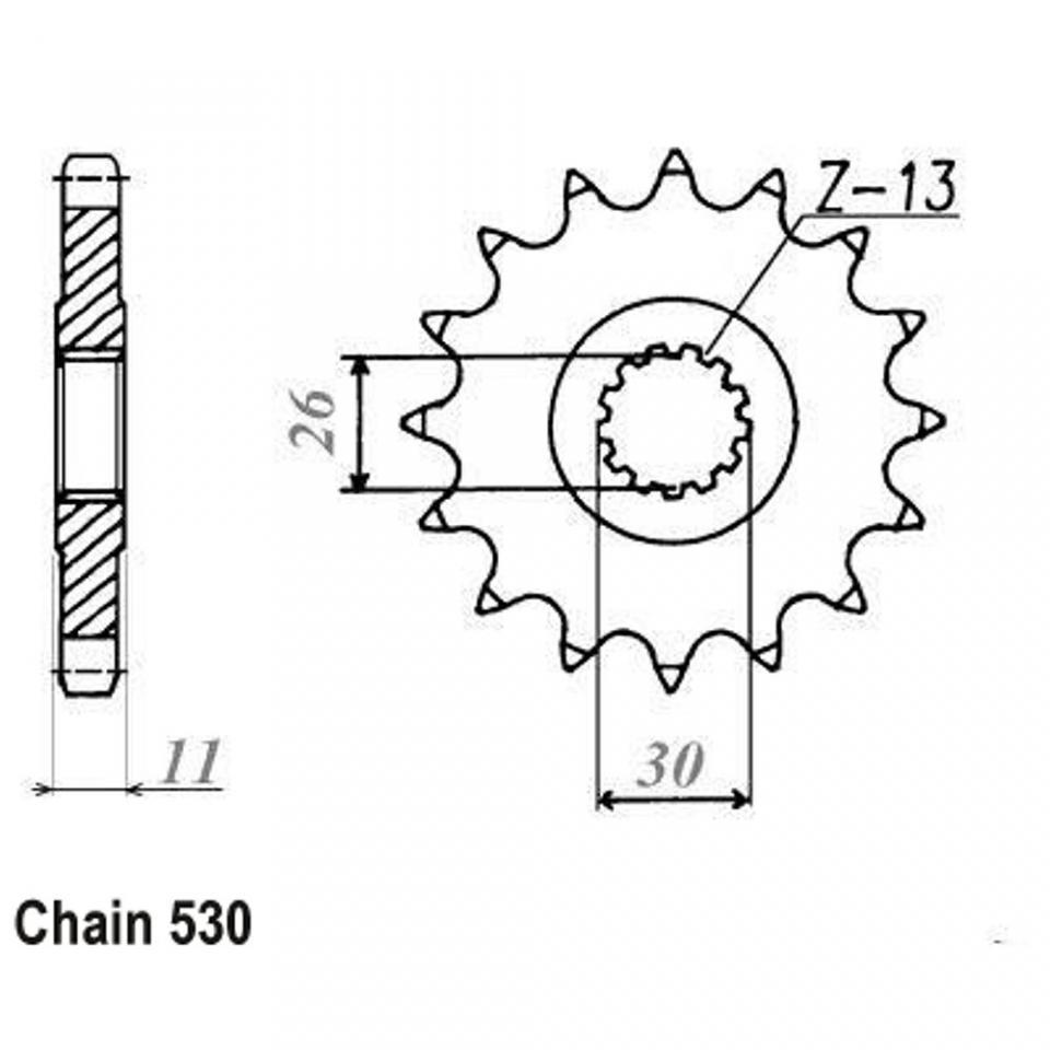 Pignon de sortie de boite Sifam pour Moto Yamaha 500 RDLC 1984 à 1987 15 dents pas 530 type 579 Neuf