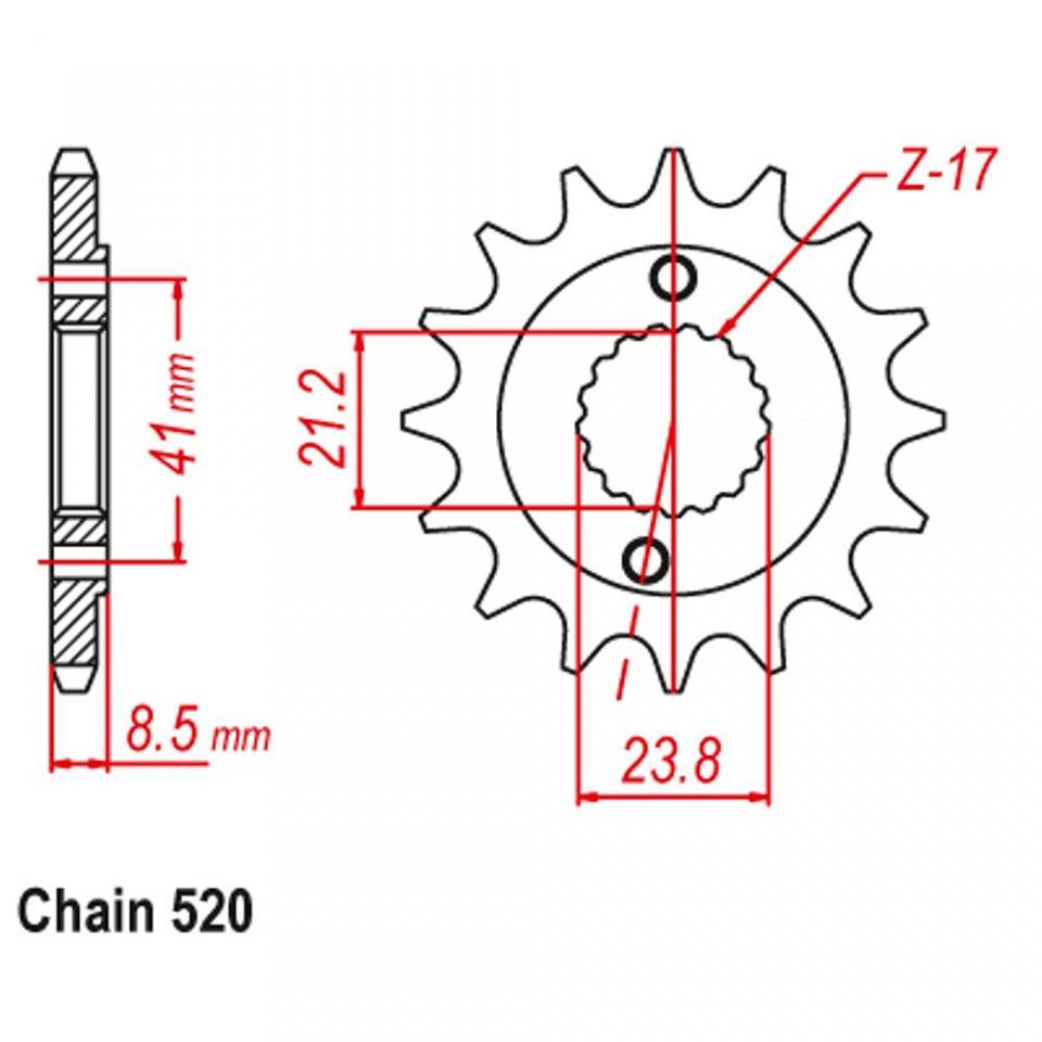 Pignon de sortie de boite Sifam pour Quad Honda 400 TRX EX 1999 à 2008 15 dents pas 520 type 1322 Neuf