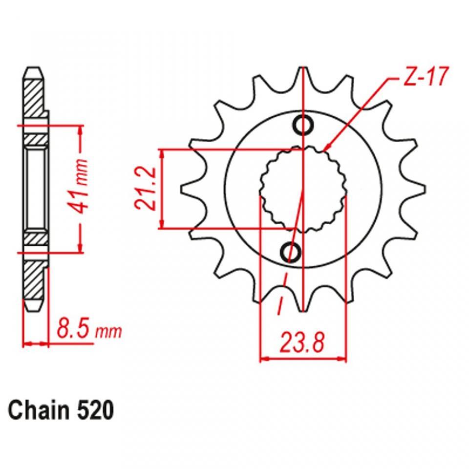 Pignon de sortie de boite Sifam pour Moto Honda 400 XR R 1996 à 2004 15 dents pas 520 type 1322 Neuf