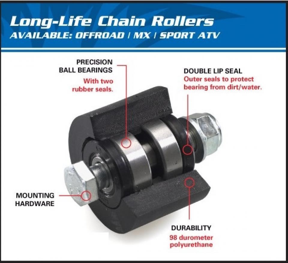 Guide chaîne de transmission All Balls pour moto Kawasaki 250 KXF 2004-2006 Neuf