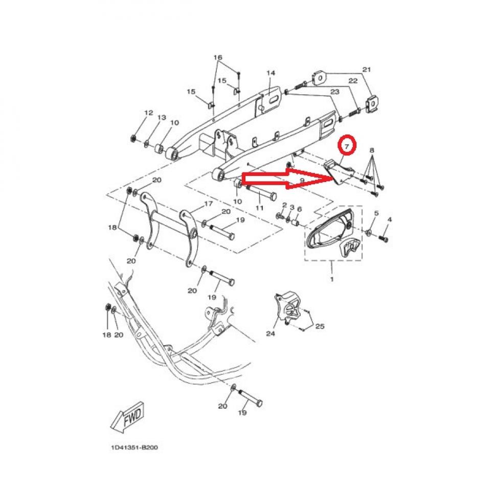 Guide chaîne de transmission pour moto Yamaha 50 DTR 2007-2011 13C-F2187-00 Neuf