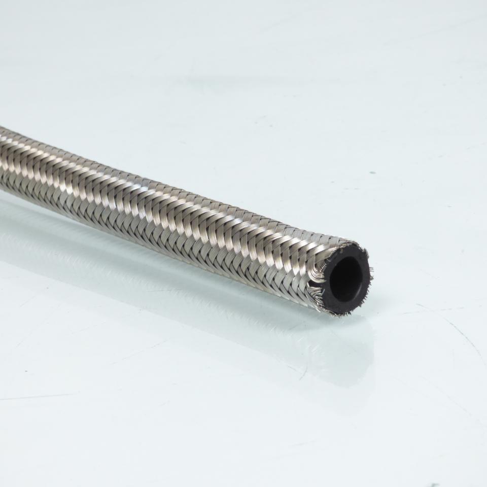 Durite essence renforcée avec revêtement en acier inoxydable pour moto Ø6x10.5mm x 1m