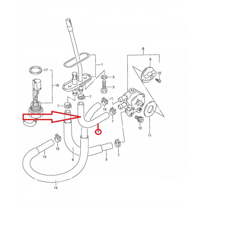Durite essence pour Suzuki RF