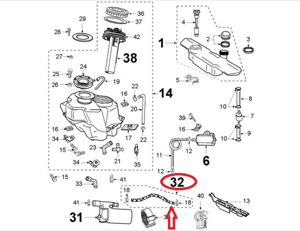 Durite essence 6x13mm pour scooter Peugeot 50 Jet force 2005 748637 Neuf