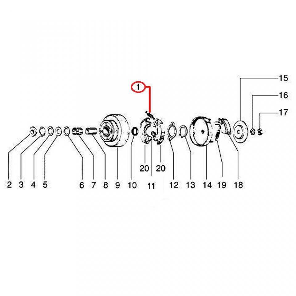 Ressort d embrayage RMS pour mobylette Piaggio 50 Bravo Erre 2 1975-1981 121537 par 5 Neuf