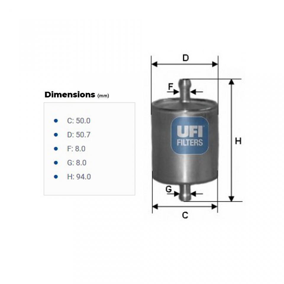 Filtre à essence UFI Filters pour moto Cagiva 1000 Navigator 2000-2002 3176000 Neuf